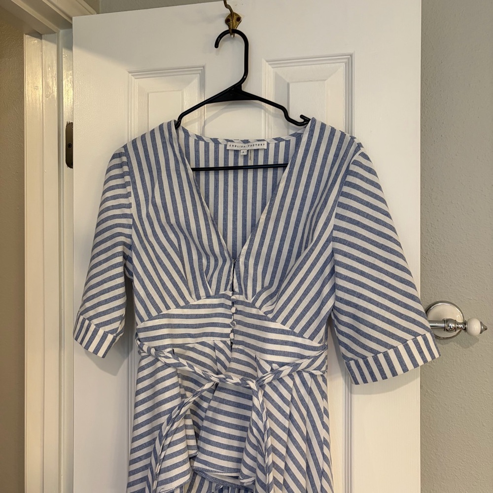 English Factory Striped High Low Statement Top Small - Picture 4 of 8